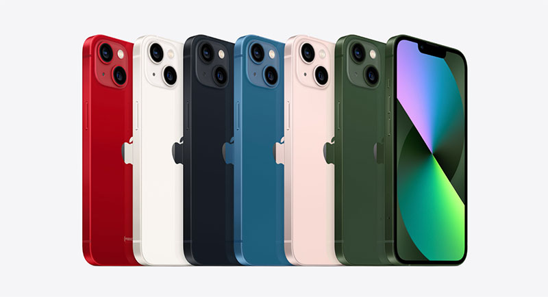 iPhone 13カラーバリエーション製品画像