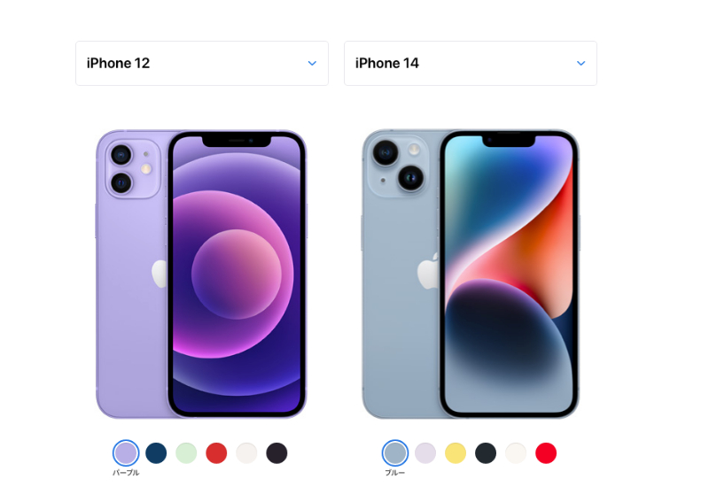 iPhone 12と14の比較