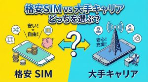 格安SIMと大手キャリアの違いを比較！サブブランドが実は最強？【タイプ別】