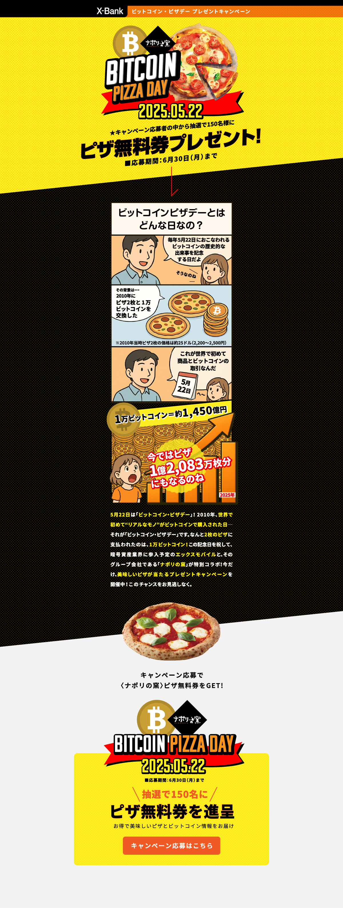 ビットコインピザデーのキービジュアル
