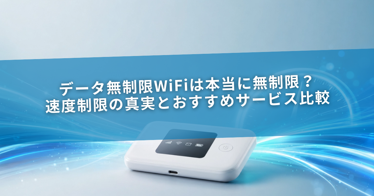 データ無制限WiFiは本当に無制限？速度制限の真実と比較